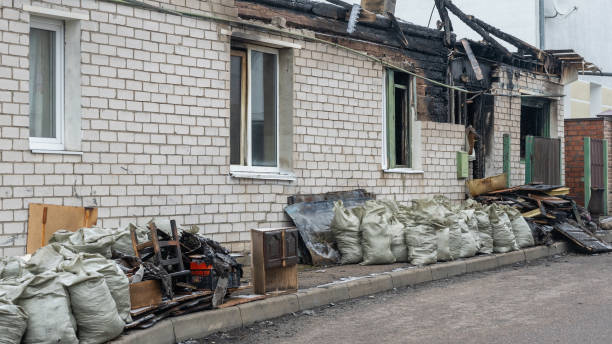 Professional Fire Damage Removal technician working in Rosemount, OH